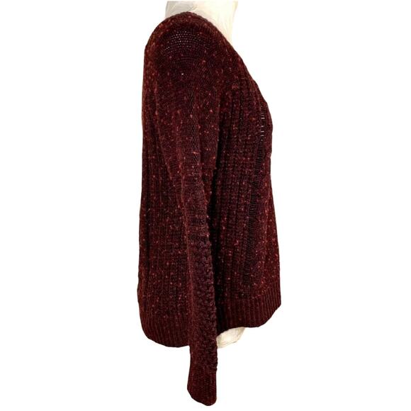American Eagle Chunky Cable Knit Sweater Womens M Wool Blend Pullover Whimsigoth - Picture 4 of 13